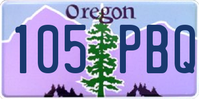OR license plate 105PBQ