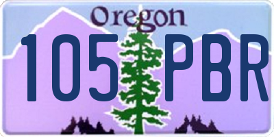 OR license plate 105PBR