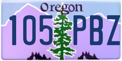 OR license plate 105PBZ