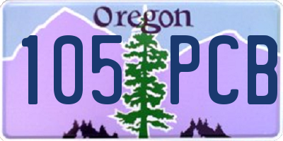 OR license plate 105PCB