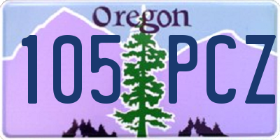 OR license plate 105PCZ