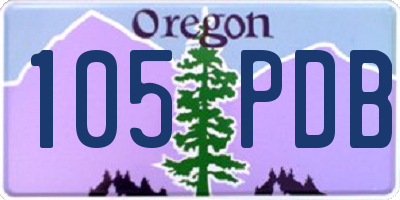 OR license plate 105PDB
