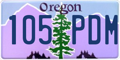OR license plate 105PDM