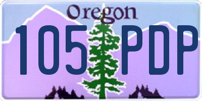 OR license plate 105PDP