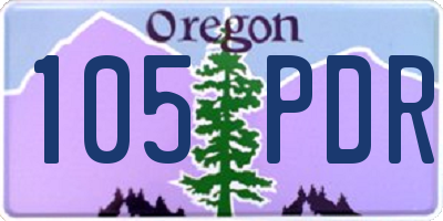 OR license plate 105PDR
