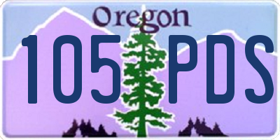 OR license plate 105PDS