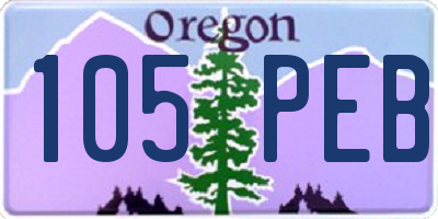 OR license plate 105PEB