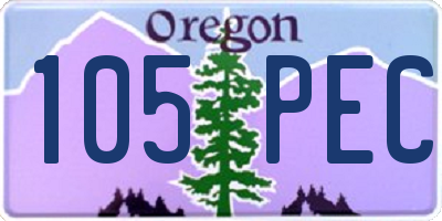 OR license plate 105PEC