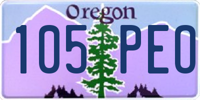 OR license plate 105PEO