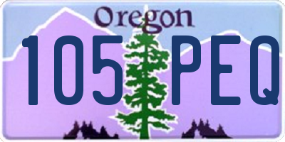OR license plate 105PEQ