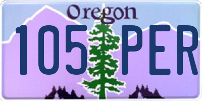 OR license plate 105PER