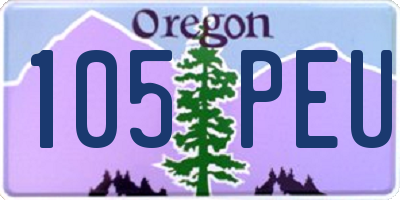 OR license plate 105PEU