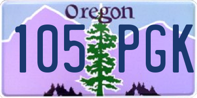 OR license plate 105PGK