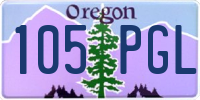 OR license plate 105PGL