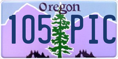 OR license plate 105PIC