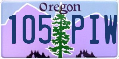OR license plate 105PIW