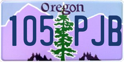 OR license plate 105PJB