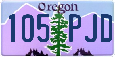 OR license plate 105PJD