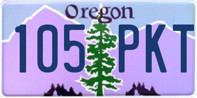 OR license plate 105PKT