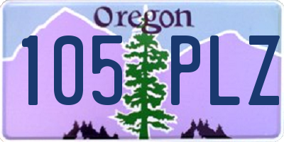 OR license plate 105PLZ