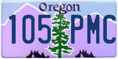 OR license plate 105PMC