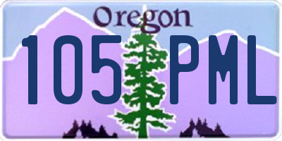 OR license plate 105PML