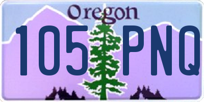 OR license plate 105PNQ