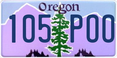 OR license plate 105POO