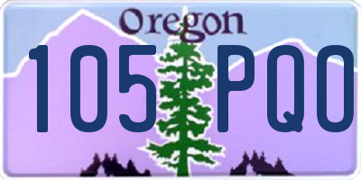 OR license plate 105PQO