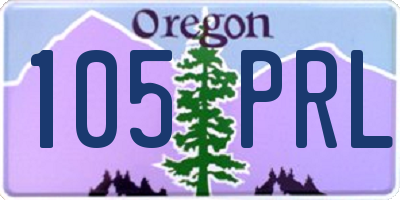 OR license plate 105PRL
