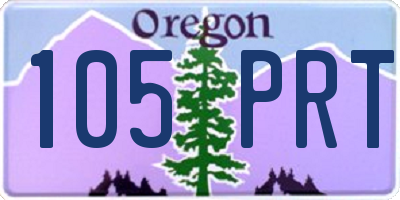 OR license plate 105PRT