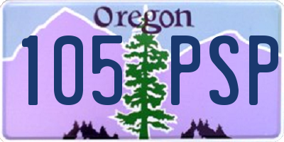 OR license plate 105PSP