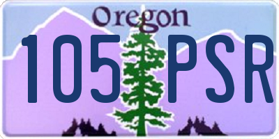 OR license plate 105PSR