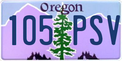 OR license plate 105PSV
