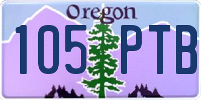 OR license plate 105PTB