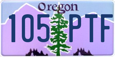 OR license plate 105PTF