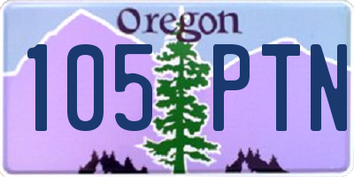 OR license plate 105PTN