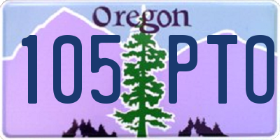 OR license plate 105PTO