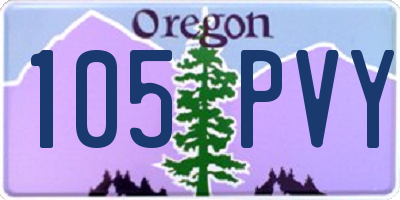 OR license plate 105PVY
