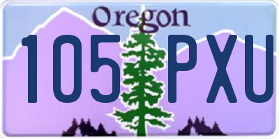 OR license plate 105PXU