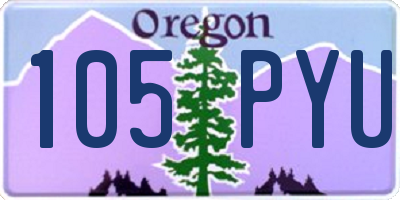 OR license plate 105PYU