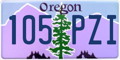 OR license plate 105PZI