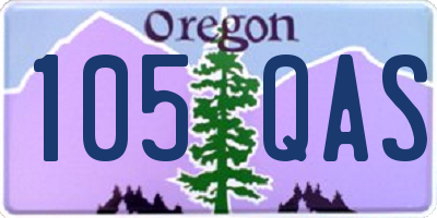 OR license plate 105QAS