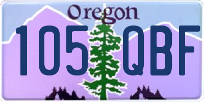 OR license plate 105QBF