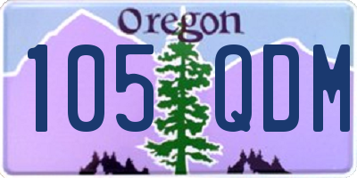 OR license plate 105QDM