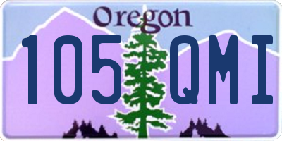 OR license plate 105QMI
