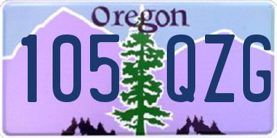 OR license plate 105QZG