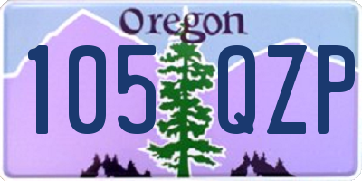 OR license plate 105QZP