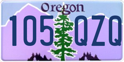 OR license plate 105QZQ