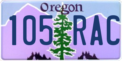 OR license plate 105RAC